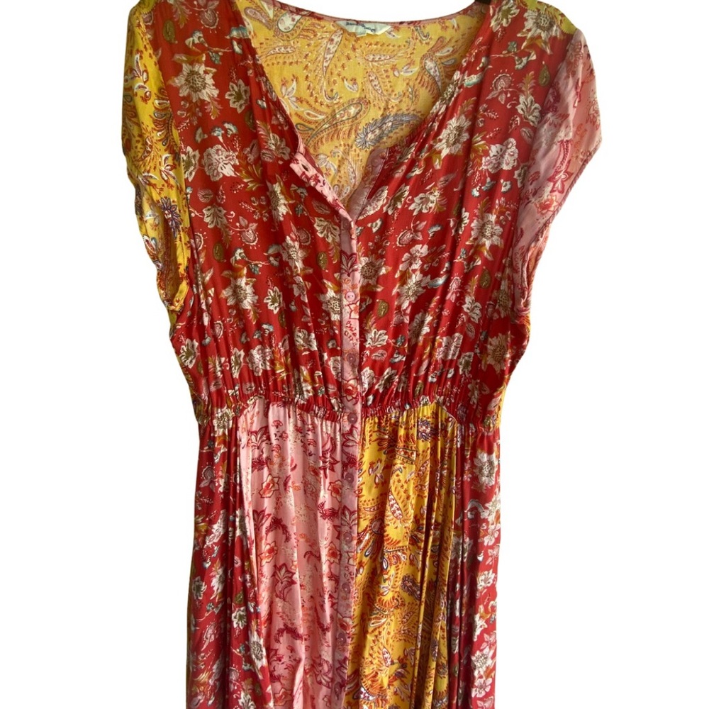 Vintage America Red and Yellow Floral Dress